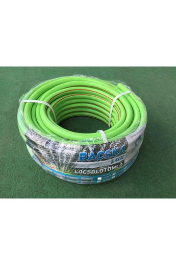 Locsolótömlő, szövött, extra kivitel (megnövelt falvastagság) (slag) (öntöző cső) neon zöld 3/4"-50 fm.